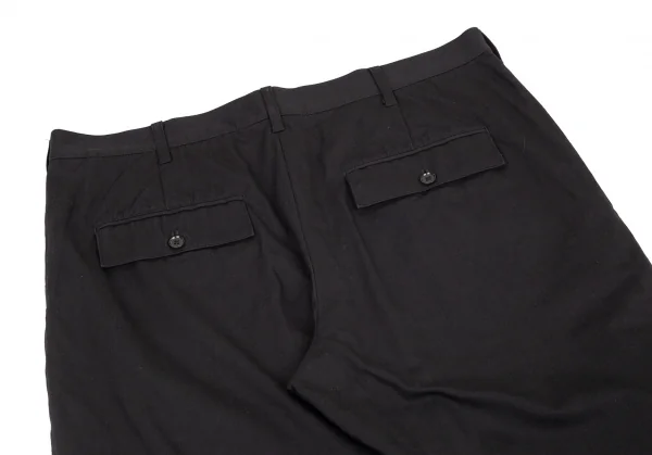 ヨウジヤマモト プールオムYohji Yamamoto POUR HOMME コットンナイロンストレッチテーパードパンツ 黒4 K-99372_010