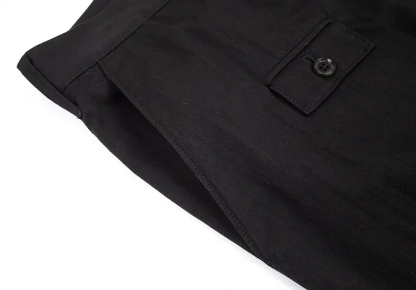 ヨウジヤマモト プールオムYohji Yamamoto POUR HOMME コットンナイロンストレッチテーパードパンツ 黒4 K-99372_003