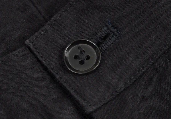 ヨウジヤマモト プールオムYohji Yamamoto POUR HOMME コットンナイロンストレッチテーパードパンツ 黒4 K-99372_005
