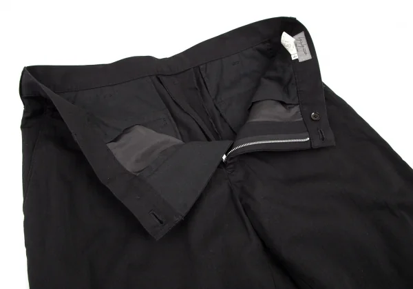 ヨウジヤマモト プールオムYohji Yamamoto POUR HOMME コットンナイロンストレッチテーパードパンツ 黒4 K-99372_006