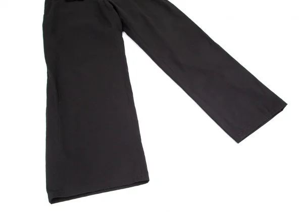ヨウジヤマモト プールオムYohji Yamamoto POUR HOMME コットンナイロンストレッチテーパードパンツ 黒4 K-99372_007