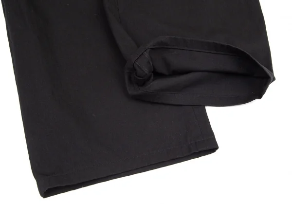 ヨウジヤマモト プールオムYohji Yamamoto POUR HOMME コットンナイロンストレッチテーパードパンツ 黒4 K-99372_008