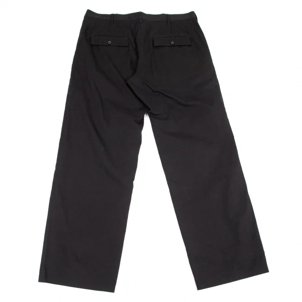 ヨウジヤマモト プールオムYohji Yamamoto POUR HOMME コットンナイロンストレッチテーパードパンツ 黒4 K-99372_009