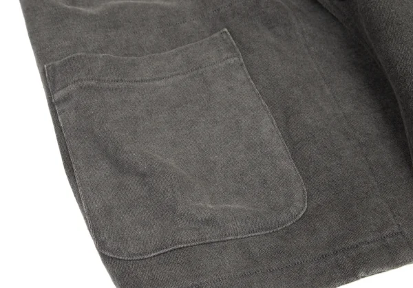 ヨウジヤマモト プールオムYohji Yamamoto POUR HOMME 竹炭染めコットンピークドラペルスウェットテーラードジャケット グレー3 K-99375_011