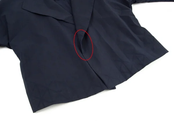 イッセイミヤケISSEY MIYAKE トライアングルピースプリントドルマンBジャケット 紺1 K-99385_008