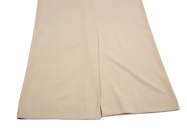 ヨーガンレールJURGEN LEHL ウールレーヨンバックスリットタイトロングスカート クリームM K-99397_013