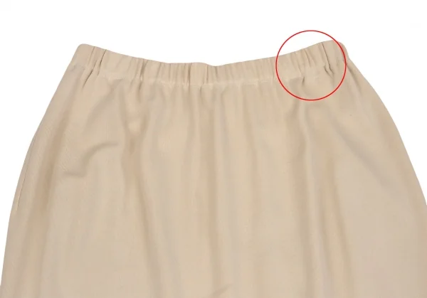 ヨーガンレールJURGEN LEHL ウールレーヨンバックスリットタイトロングスカート クリームM K-99397_003