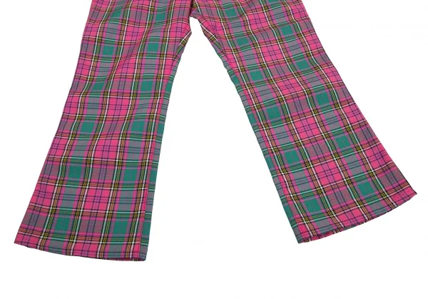 ジュンヤワタナベ コムデギャルソンJUNYA WATANABE COMME des GARCONS ポリタータンチェックパンツ ピンク緑他S K-99408_006
