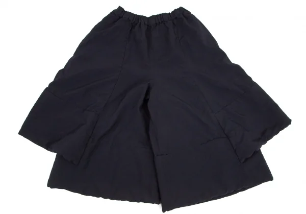 コムコム コムデギャルソンCOMME des GARCONS エステルサイド切替中綿デザインワイドパンツ 紺S K-99417_002