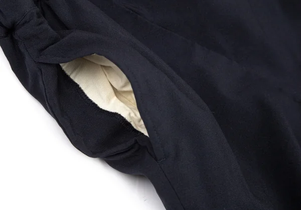 コムコム コムデギャルソンCOMME des GARCONS エステルサイド切替中綿デザインワイドパンツ 紺S K-99417_005