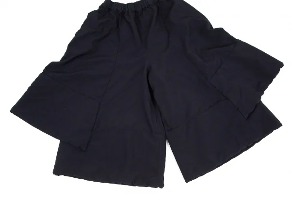 コムコム コムデギャルソンCOMME des GARCONS エステルサイド切替中綿デザインワイドパンツ 紺S K-99417_006