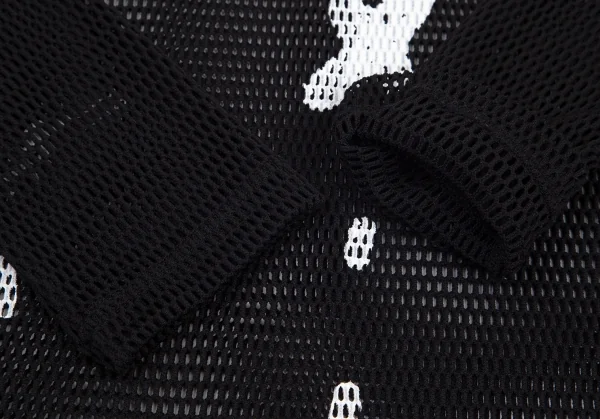 コムデギャルソンCOMME des GARCONS×Alisa Yoffe プリントメッシュカットソー 黒S K-99420_007