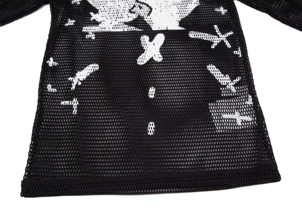 コムデギャルソンCOMME des GARCONS×Alisa Yoffe プリントメッシュカットソー 黒S K-99420_008