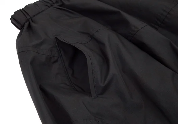 コムデギャルソンCOMME des GARCONS むら加工ポリ変形サルエルパンツ 黒S K-99425_005