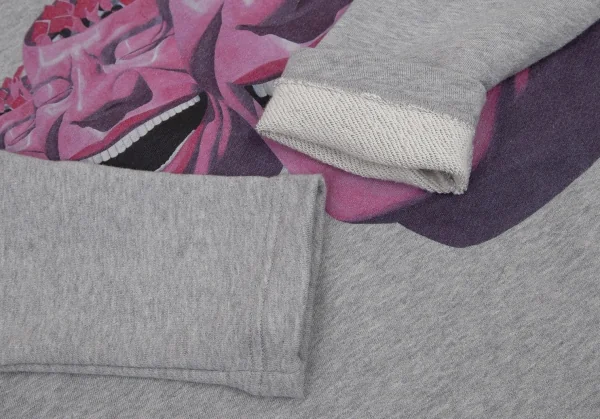 コムデギャルソン シャツCOMME des GARCONS SHIRT Yue Minjun フェイスグラフィックプリントスウェット 杢グレーS K-99430_004