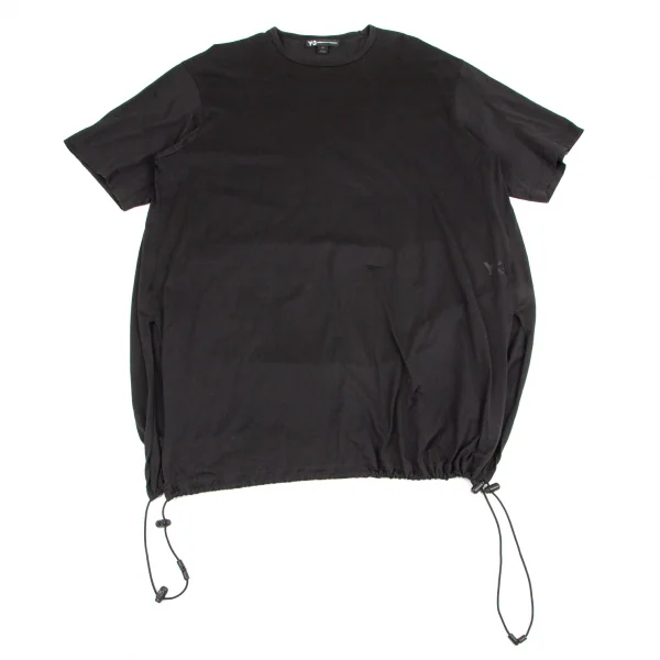 ワイスリーY-3 裾絞りビッグシルエットTシャツ 黒M K-99458_003