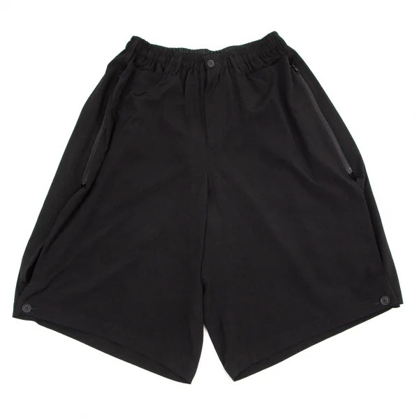 Yohji Yamamoto POUR HOMME Side Zip Open Half Pants Black 2 K-99462_001