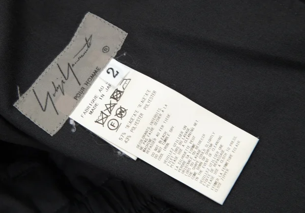 Yohji Yamamoto POUR HOMME Side Zip Open Half Pants K-99462_014