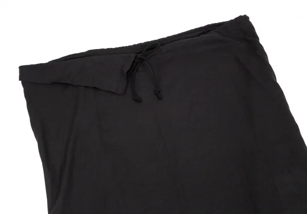 ワイズY's レーヨンリネンウエストフラップコードスカート 黒1 K-99468_003