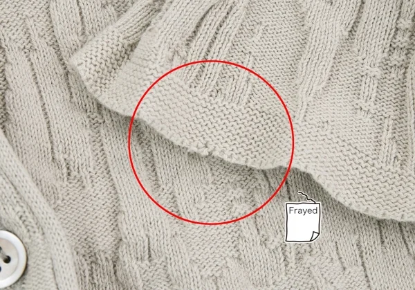 ワイズY's コットンリネン柄織りデザインカーディガン グレーベージュM位 K-99491_007