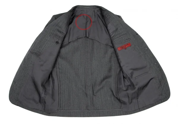 コムデギャルソン オムドゥCOMME des GARCONS HOMME DEUX ウール混ヘリンボーン織り3Bジャケット グレーL K-99505_012