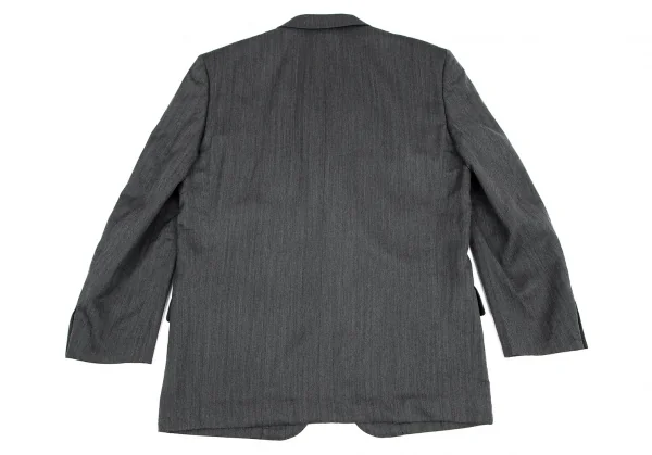 コムデギャルソン オムドゥCOMME des GARCONS HOMME DEUX ウール混ヘリンボーン織り3Bジャケット グレーL K-99505_014