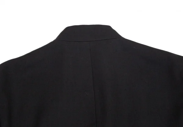 ワイズY’s ウールギャバナンバリング抜染スタンドカラージャケット 黒3 K-99511_013