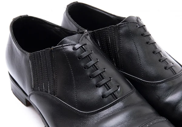 コムデギャルソンCOMME des GARCONS レザーサイドゴアストレートチップシューズ 黒23.5-4 K-99570_011