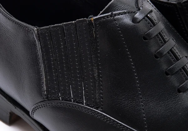 コムデギャルソンCOMME des GARCONS レザーサイドゴアストレートチップシューズ 黒23.5-4 K-99570_012