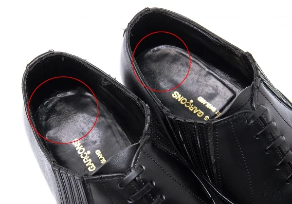 コムデギャルソンCOMME des GARCONS レザーサイドゴアストレートチップシューズ 黒23.5-4 K-99570_013