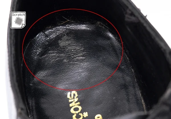 コムデギャルソンCOMME des GARCONS レザーサイドゴアストレートチップシューズ 黒23.5-4 K-99570_014