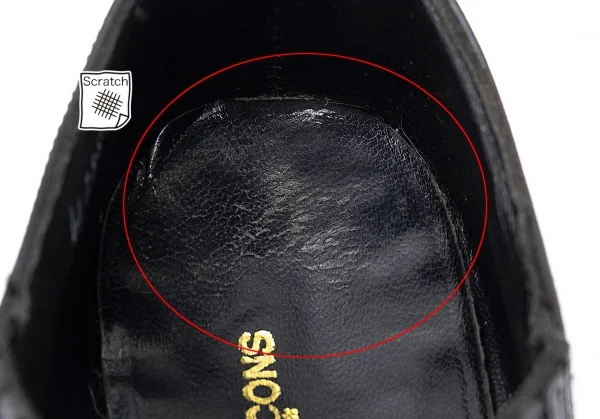 コムデギャルソンCOMME des GARCONS レザーサイドゴアストレートチップシューズ 黒23.5-4 K-99570_015