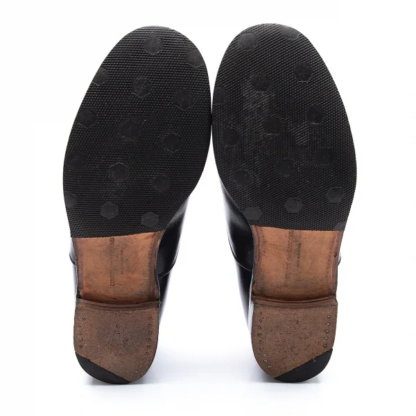 コムデギャルソンCOMME des GARCONS レザーサイドゴアストレートチップシューズ 黒23.5-4 K-99570_006