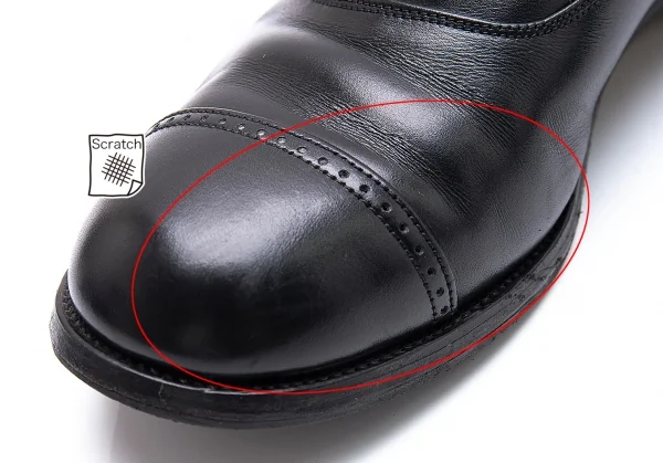 コムデギャルソンCOMME des GARCONS レザーサイドゴアストレートチップシューズ 黒23.5-4 K-99570_009