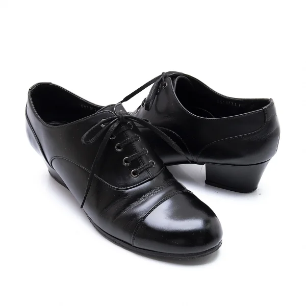トリココムデギャルソンtricot COMME des GARCONS レザーストレートチップヒールシューズ 黒24 K-99574_001