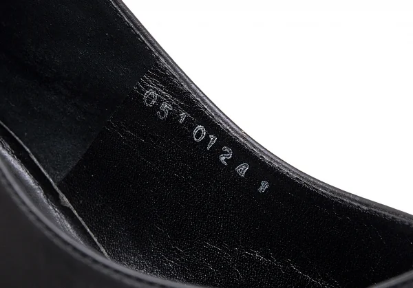 トリココムデギャルソンtricot COMME des GARCONS レザーストレートチップヒールシューズ 黒24 K-99574_013
