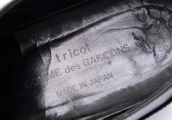 トリココムデギャルソンtricot COMME des GARCONS レザーストレートチップヒールシューズ 黒24 K-99574_014