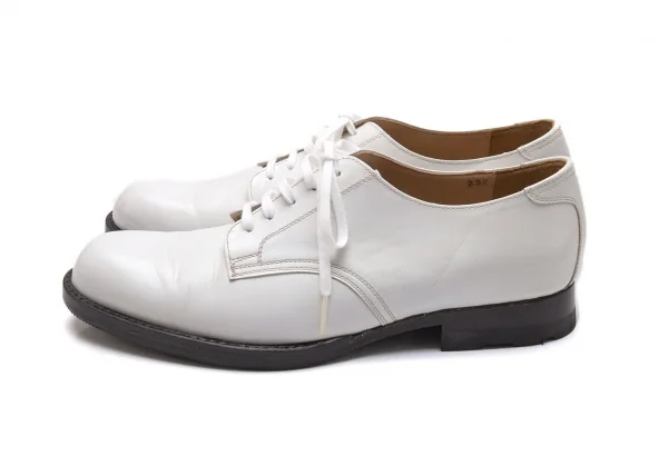 コムデギャルソンCOMME des GARCONS レザーダービーシューズ 白23.5 (K