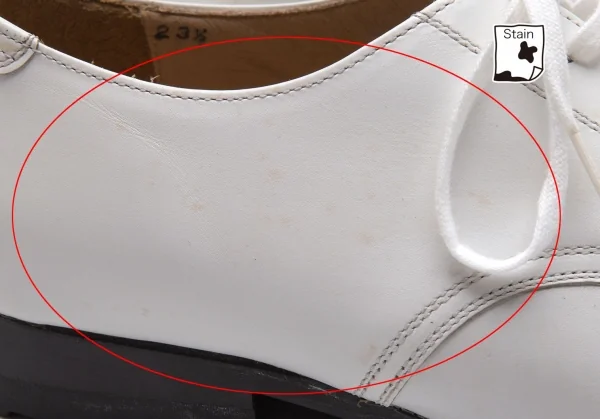 コムデギャルソンCOMME des GARCONS レザーダービーシューズ 白23.5 (K