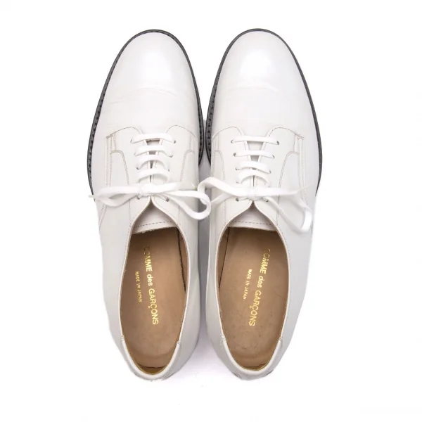コムデギャルソンCOMME des GARCONS レザーダービーシューズ 白23.5 (K