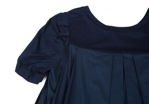 ヴィヴィアンウエストウッド レッドレーベルVivienne Westwood Red Label オーブワンポイント刺繍バックプリーツ切替Tシャツ 紺2 K-99597_011