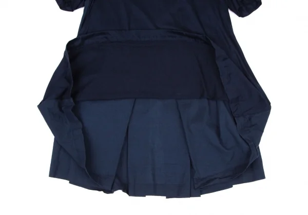 ヴィヴィアンウエストウッド レッドレーベルVivienne Westwood Red Label オーブワンポイント刺繍バックプリーツ切替Tシャツ 紺2 K-99597_008