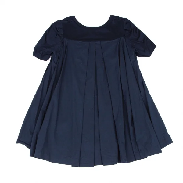 ヴィヴィアンウエストウッド レッドレーベルVivienne Westwood Red Label オーブワンポイント刺繍バックプリーツ切替Tシャツ 紺2 K-99597_009