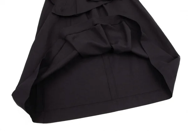 ドリスヴァンノッテンDRIES VAN NOTEN コットンリネンドレーププリーツスカート 紺38 K-99603_008