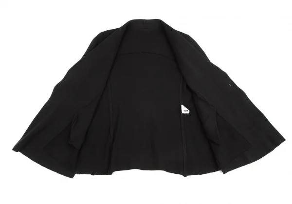 イッセイミヤケ エーポックISSEY MIYAKE A-POC カッティングデザインストレッチニット3Bジャケット 黒2 K-99605_014
