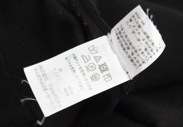 イッセイミヤケ エーポックISSEY MIYAKE A-POC カッティングデザインストレッチニット3Bジャケット 黒2 K-99605_019