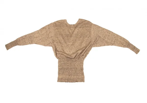 ヨーガンレールJURGEN LEHL ネップニットカシュクールトップス モカM K-99633_010