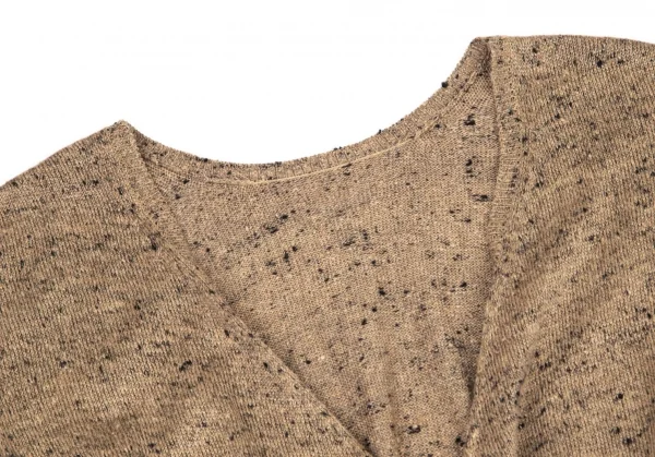 ヨーガンレールJURGEN LEHL ネップニットカシュクールトップス モカM K-99633_004