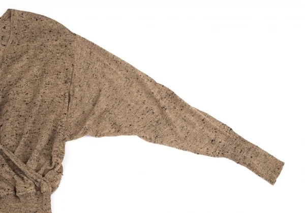 ヨーガンレールJURGEN LEHL ネップニットカシュクールトップス モカM K-99633_005