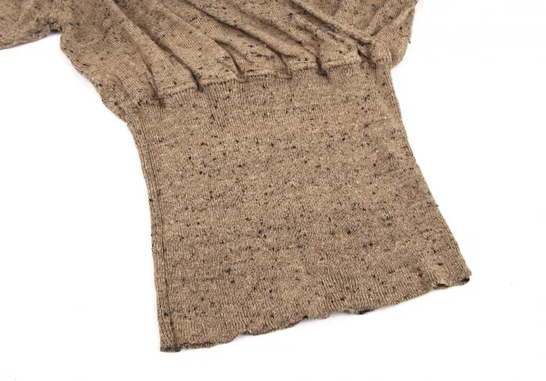 ヨーガンレールJURGEN LEHL ネップニットカシュクールトップス モカM K-99633_007